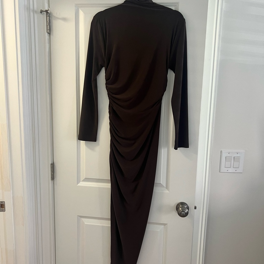 Elegant espresso Long Sleeve Dress